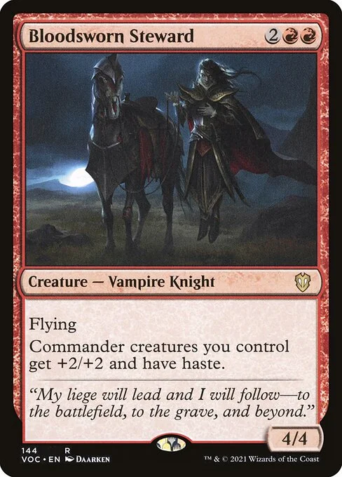Bloodsworn Steward, carta Magic di tipo Creature — Vampire Knight illustrata da Daarken