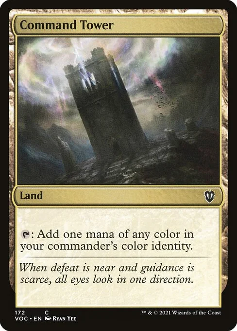Command Tower, carta Magic di tipo Land illustrata da Ryan Yee