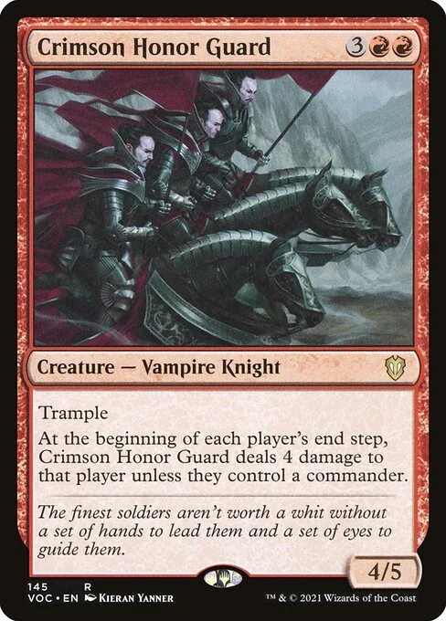 Crimson Honor Guard, carta Magic di tipo Creature — Vampire Knight illustrata da Kieran Yanner