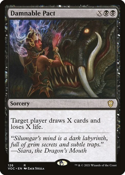 Damnable Pact, carta Magic di tipo Sorcery illustrata da Zack Stella