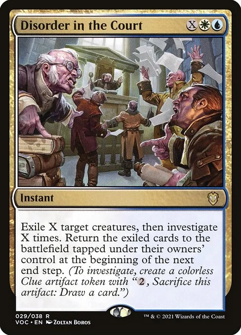 Disorder in the Court, carta Magic di tipo Instant illustrata da Zoltan Boros