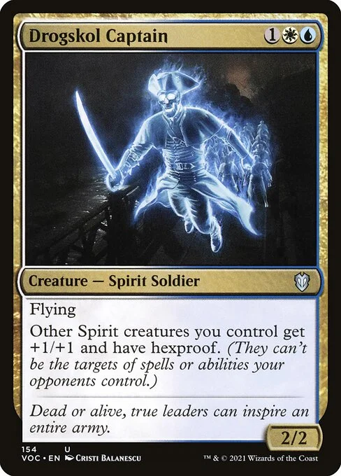 Drogskol Captain, carta Magic di tipo Creature — Spirit Soldier illustrata da Cristi Balanescu