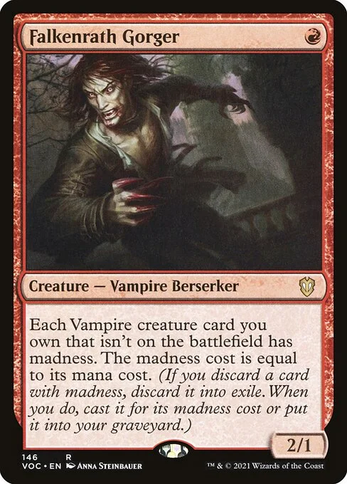Falkenrath Gorger, carta Magic di tipo Creature — Vampire Berserker illustrata da Anna Steinbauer