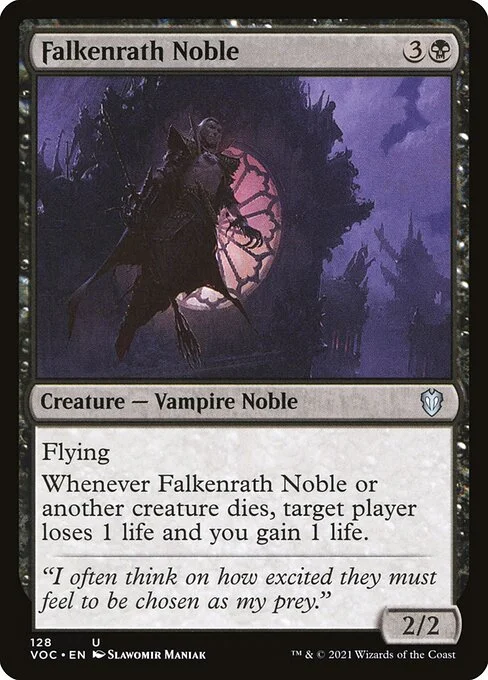 Falkenrath Noble, carta Magic di tipo Creature — Vampire Noble illustrata da Slawomir Maniak