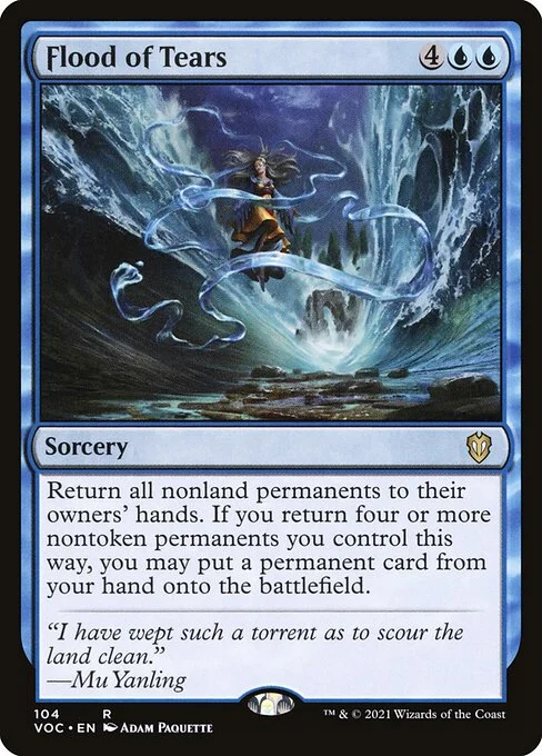 Flood of Tears, carta Magic di tipo Sorcery illustrata da Adam Paquette