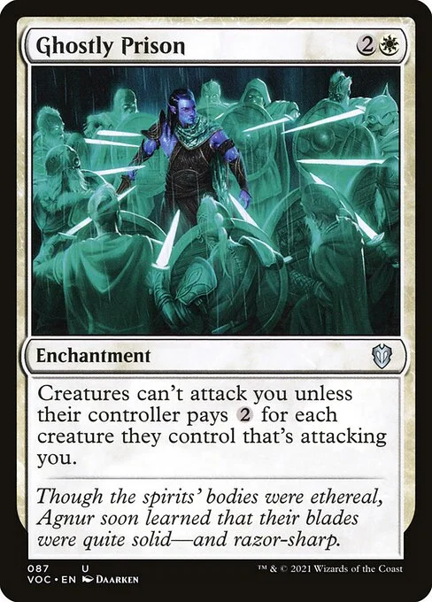 Ghostly Prison, carta Magic di tipo Enchantment illustrata da Daarken