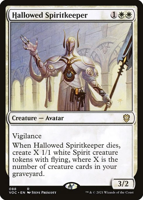 Hallowed Spiritkeeper, carta Magic di tipo Creature — Avatar illustrata da Steve Prescott