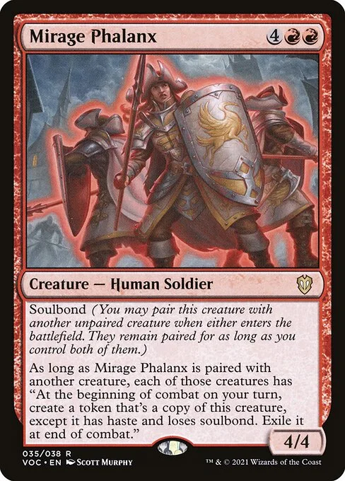 Mirage Phalanx, carta Magic di tipo Creature — Human Soldier illustrata da Scott Murphy