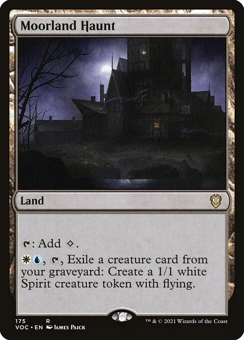 Moorland Haunt, carta Magic di tipo Land illustrata da James Paick