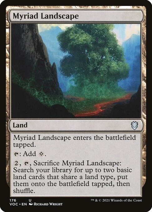 Myriad Landscape, carta Magic di tipo Land illustrata da Richard Wright