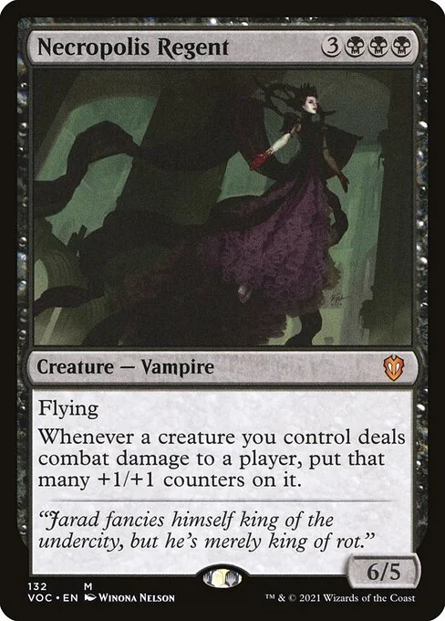 Necropolis Regent, carta Magic di tipo Creature — Vampire illustrata da Winona Nelson
