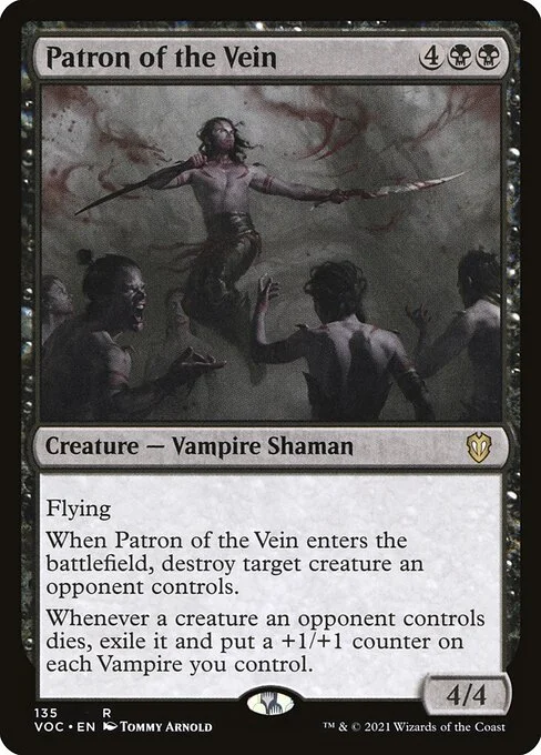 Patron of the Vein, carta Magic di tipo Creature — Vampire Shaman illustrata da Tommy Arnold