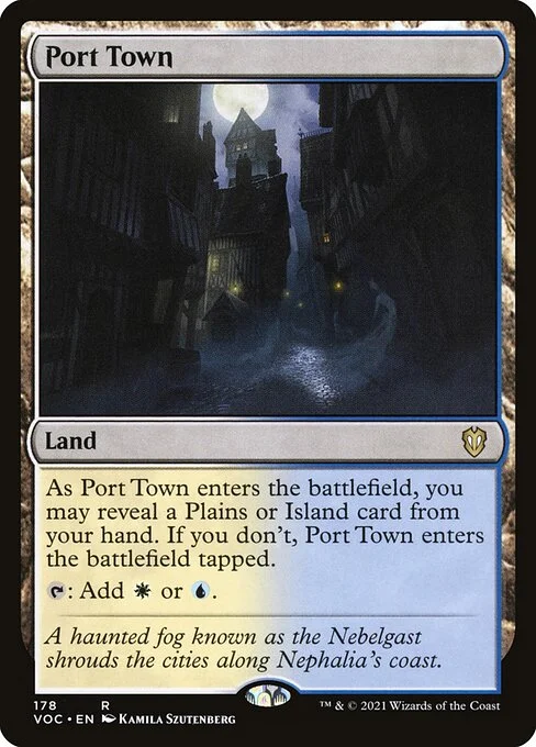 Port Town, carta Magic di tipo Land illustrata da Kamila Szutenberg