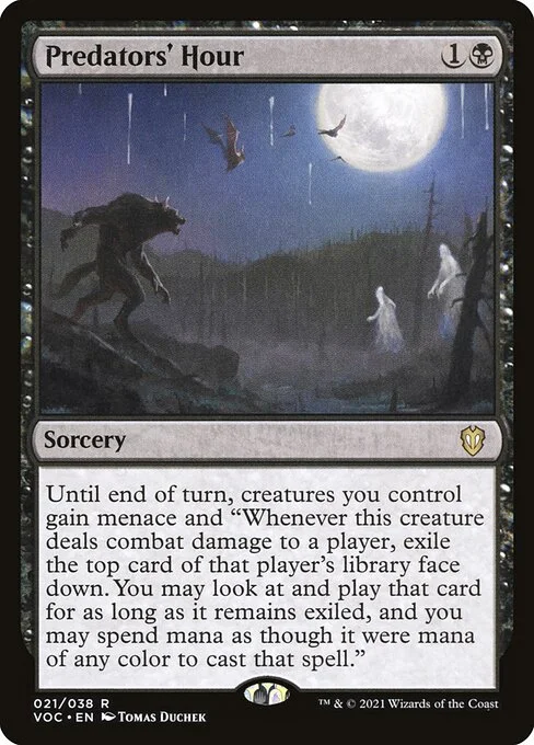Predators' Hour, carta Magic di tipo Sorcery illustrata da Tomas Duchek