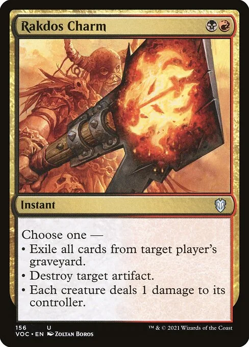 Rakdos Charm, carta Magic di tipo Instant illustrata da Zoltan Boros