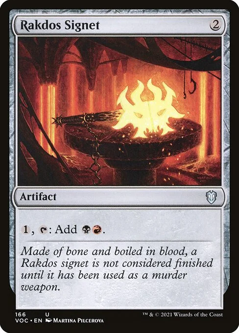 Rakdos Signet, carta Magic di tipo Artifact illustrata da Martina Pilcerova