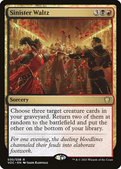 Sinister Waltz, carta Magic di tipo Sorcery illustrata da Jason Rainville