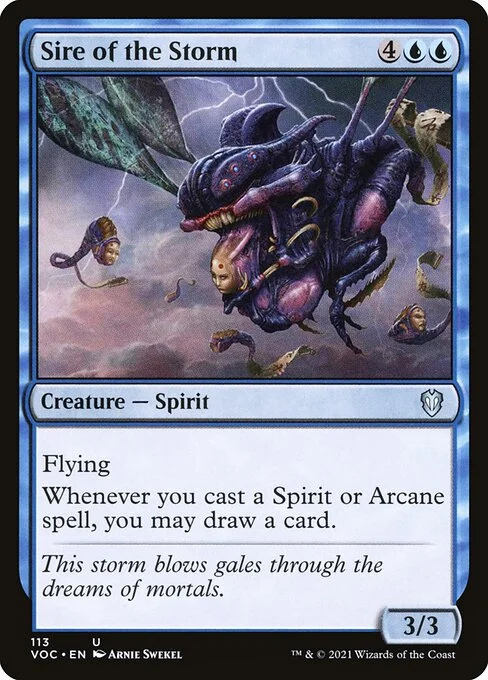 Sire of the Storm, carta Magic di tipo Creature — Spirit illustrata da Arnie Swekel