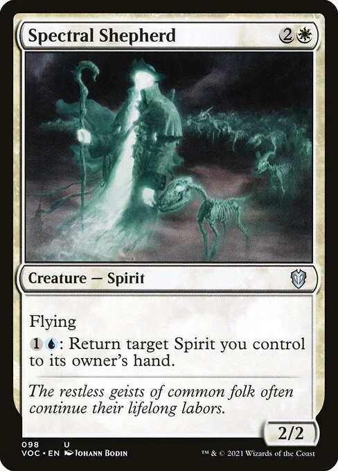 Spectral Shepherd, carta Magic di tipo Creature — Spirit illustrata da Johann Bodin