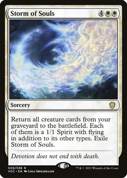 Storm of Souls, carta Magic di tipo Sorcery illustrata da Liiga Smilshkalne