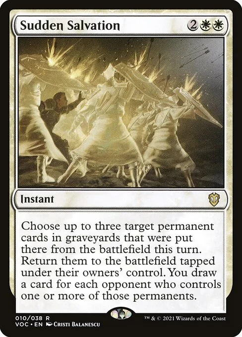 Sudden Salvation, carta Magic di tipo Instant illustrata da Cristi Balanescu