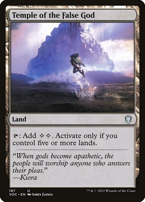 Temple of the False God, carta Magic di tipo Land illustrata da James Zapata