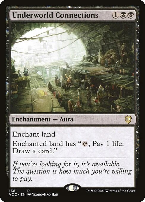 Underworld Connections, carta Magic di tipo Enchantment — Aura illustrata da Yeong-Hao Han