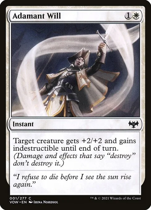 Adamant Will, carta Magic di tipo Instant illustrata da Irina Nordsol