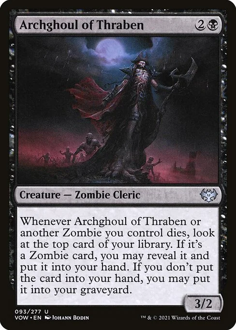 Archghoul of Thraben, carta Magic di tipo Creature — Zombie Cleric illustrata da Johann Bodin
