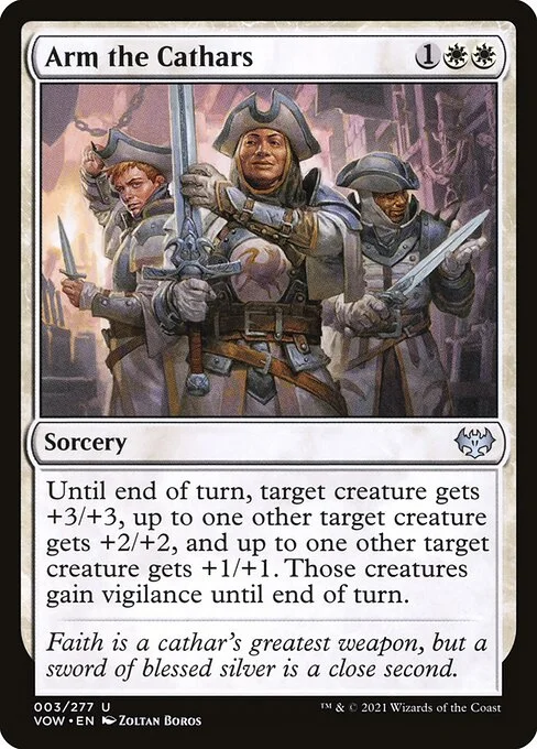 Arm the Cathars, carta Magic di tipo Sorcery illustrata da Zoltan Boros