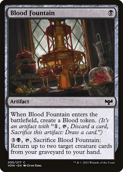 Blood Fountain, carta Magic di tipo Artifact illustrata da Evyn Fong
