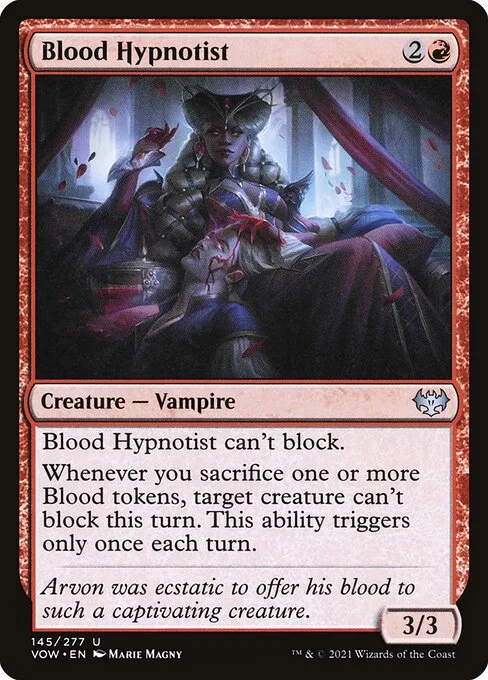 Blood Hypnotist, carta Magic di tipo Creature — Vampire illustrata da Marie Magny