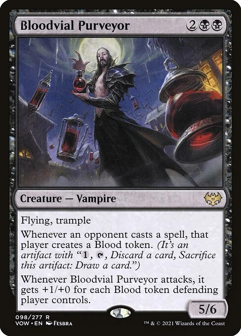 Bloodvial Purveyor, carta Magic di tipo Creature — Vampire illustrata da Fesbra