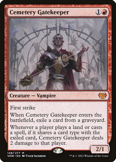 Cemetery Gatekeeper, carta Magic di tipo Creature — Vampire illustrata da Tyler Jacobson