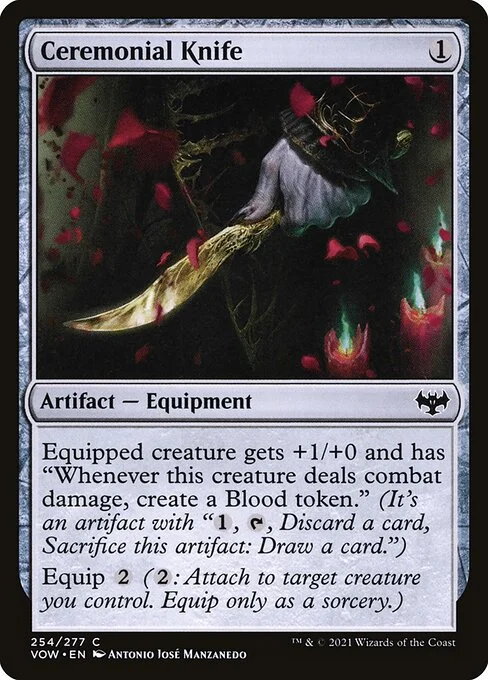 Ceremonial Knife, carta Magic di tipo Artifact — Equipment illustrata da Antonio José Manzanedo