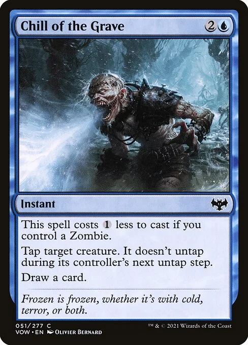 Chill of the Grave, carta Magic di tipo Instant illustrata da Olivier Bernard
