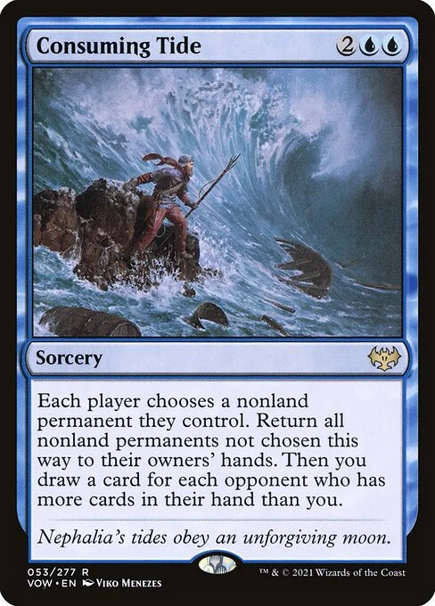 Consuming Tide, carta Magic di tipo Sorcery illustrata da Viko Menezes