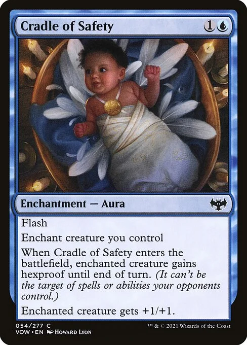 Cradle of Safety, carta Magic di tipo Enchantment — Aura illustrata da Howard Lyon