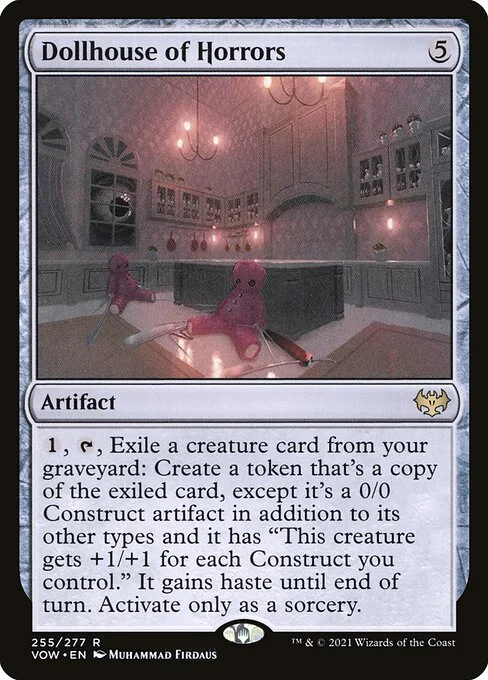 Dollhouse of Horrors, carta Magic di tipo Artifact illustrata da Muhammad Firdaus