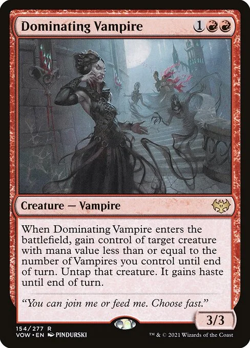 Dominating Vampire, carta Magic di tipo Creature — Vampire illustrata da PINDURSKI