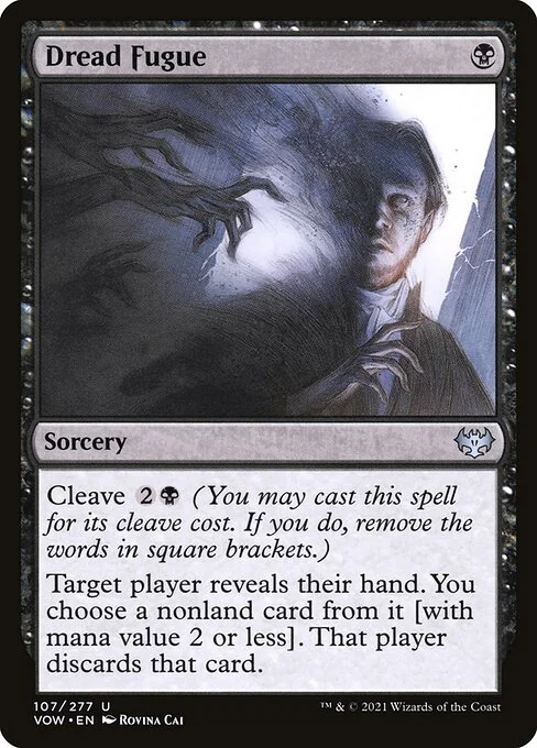 Dread Fugue, carta Magic di tipo Sorcery illustrata da Rovina Cai
