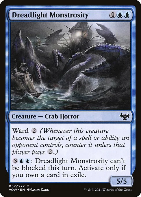 Dreadlight Monstrosity, carta Magic di tipo Creature — Crab Horror illustrata da Jason Kang
