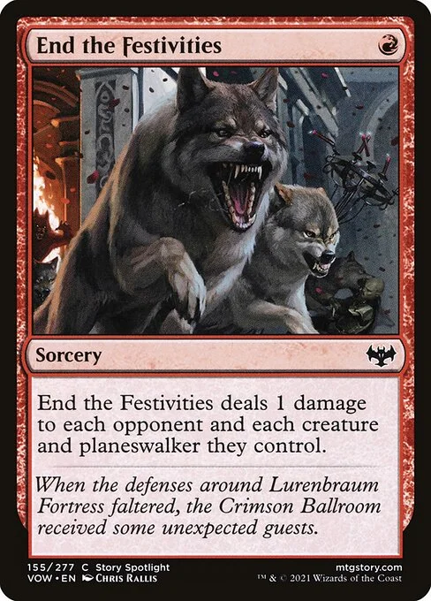 End the Festivities, carta Magic di tipo Sorcery illustrata da Chris Rallis