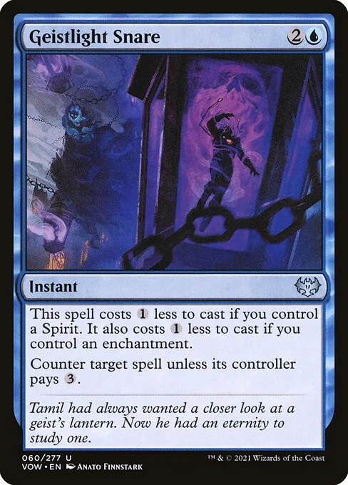 Geistlight Snare, carta Magic di tipo Instant illustrata da Anato Finnstark