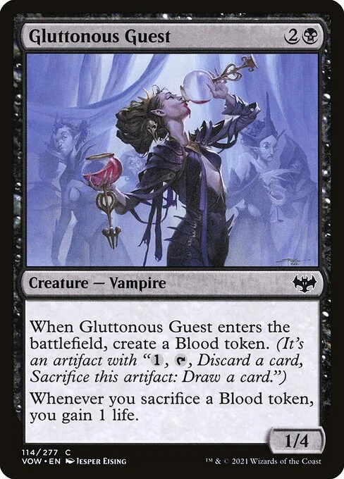 Gluttonous Guest, carta Magic di tipo Creature — Vampire illustrata da Jesper Ejsing