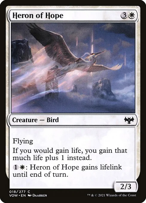 Heron of Hope, carta Magic di tipo Creature — Bird illustrata da Daarken