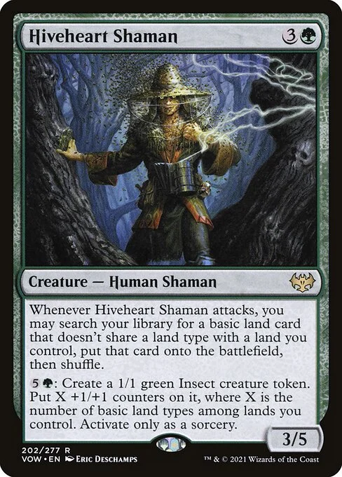 Hiveheart Shaman, carta Magic di tipo Creature — Human Shaman illustrata da Eric Deschamps