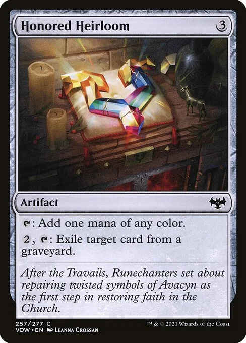 Honored Heirloom, carta Magic di tipo Artifact illustrata da Leanna Crossan
