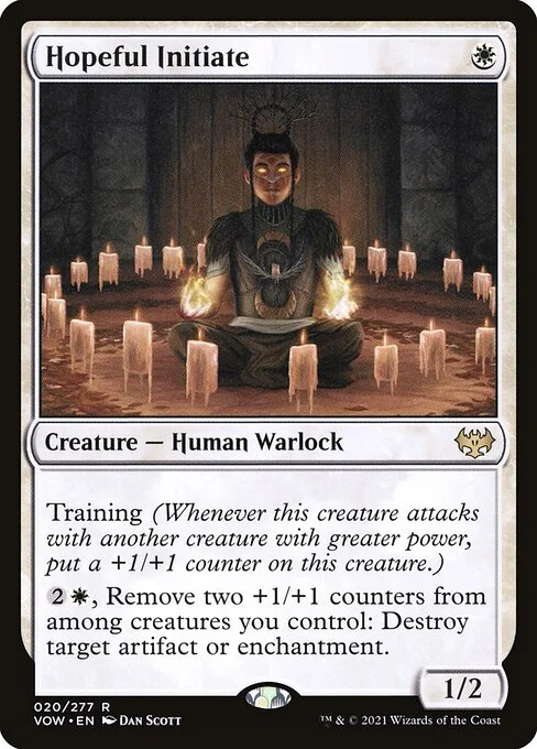 Hopeful Initiate, carta Magic di tipo Creature — Human Warlock illustrata da Dan Murayama Scott