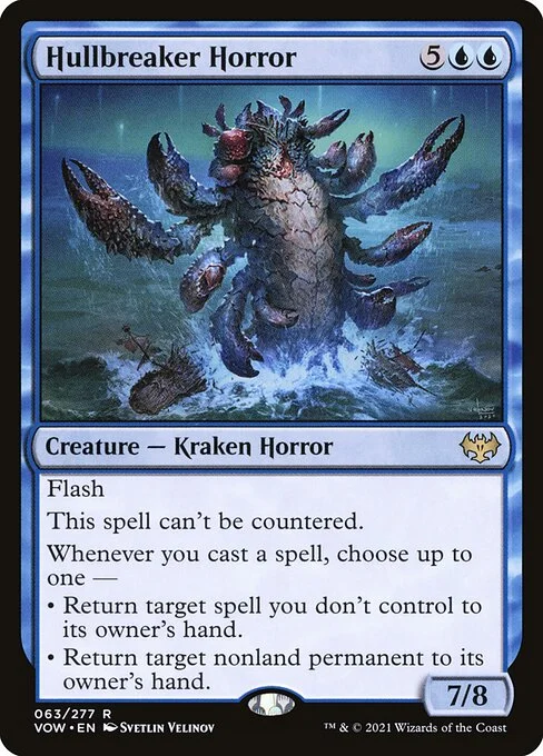 Hullbreaker Horror, carta Magic di tipo Creature — Kraken Horror illustrata da Svetlin Velinov